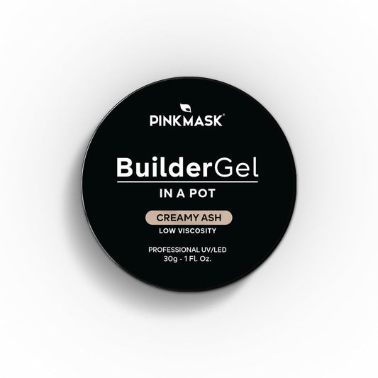 Builder Gel in a Pot 30g Creamy Ash, Nail Extension/Strengthener in a Jar, Sculpting Gel UV/LED