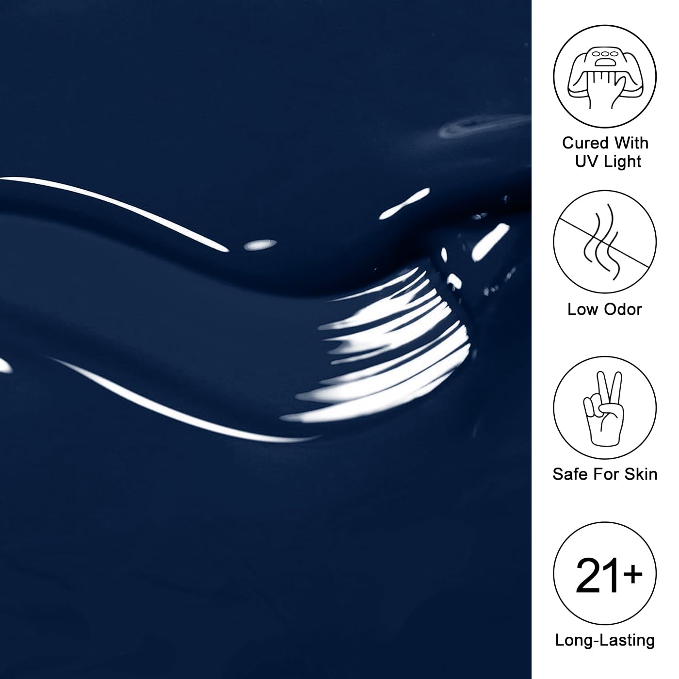 Imtiti Blue Gel Nail Polish, Haze Blue Gel Polish High Gloss Soak Off UV LED Nail Gel Polish Autumn Winter Gel Polish Nail Art Manicure Salon DIY Design Gel Nail Kit 10ML