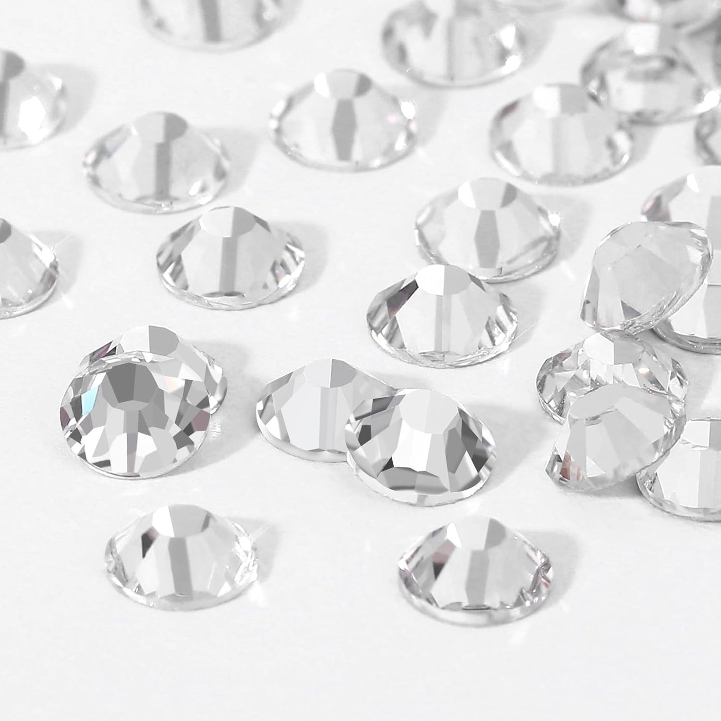 Novani Crystal Rhinestones, Flatback Loose Gemstones 1440pcs Glass Rhinestones for Clothes Shoes Crafts Makeup Nail Art and DIY Decorations(SS12, Crystal Clear)
