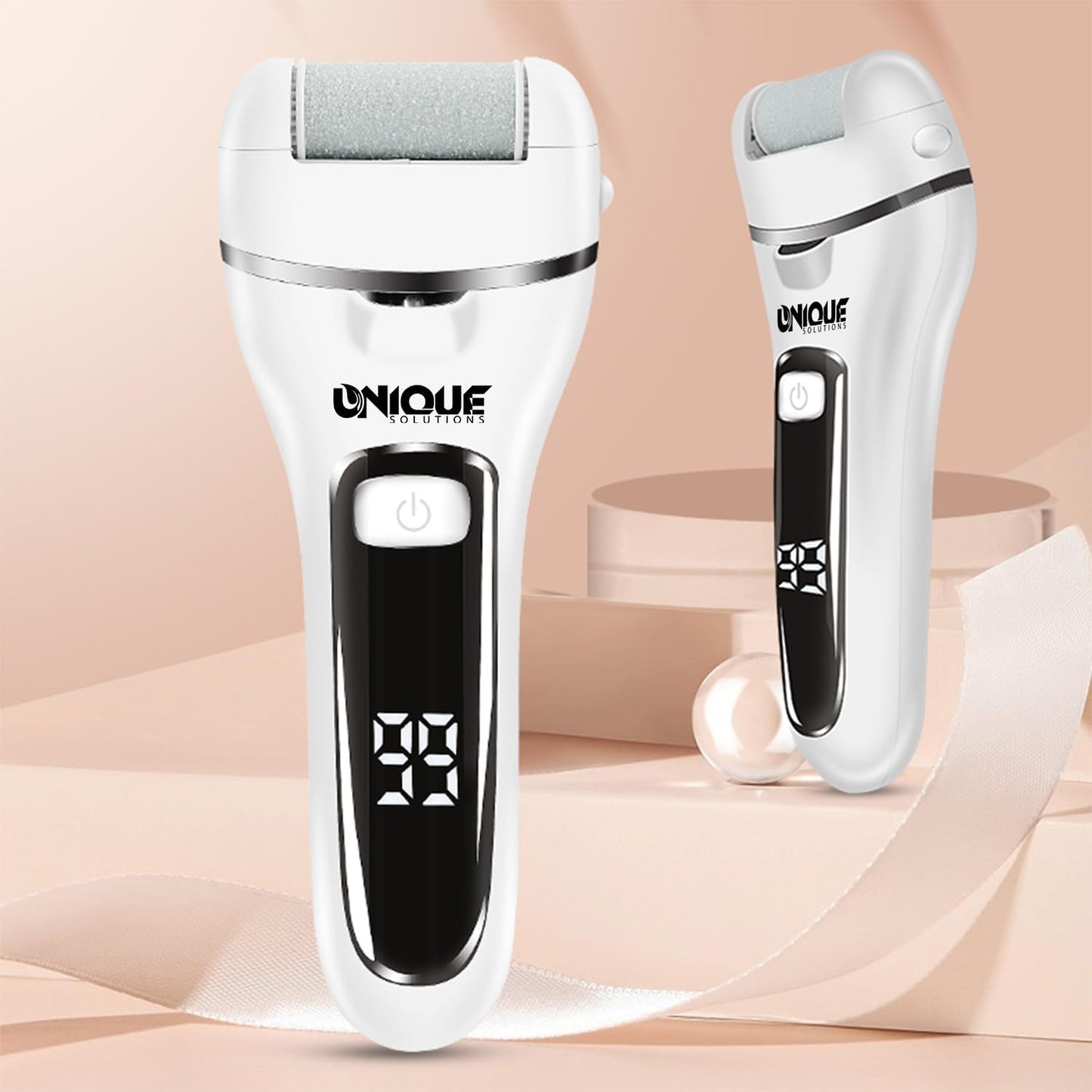 Electric Callus Remover for Feet, Portable Foot Scraper, Rechargeable Calloused Feet Remover Tool, 3 Grinding Heads, Waterproof Electronic Pedicure Foot File