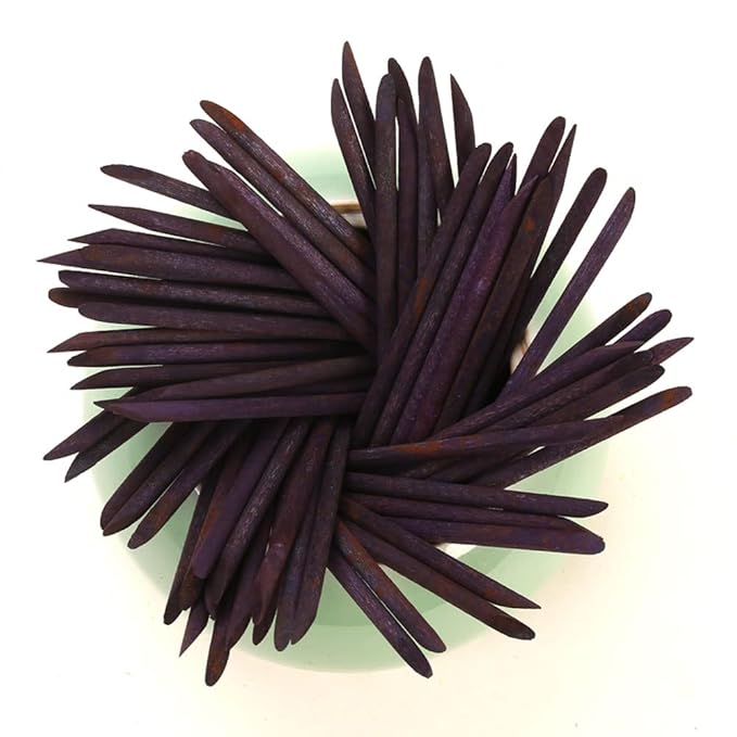 100 Pcs Orange Wood Nail Sticks Double Sided Multi Functional Cuticle Pusher Manicure Pedicure Tool for Manicure Pedicure Purple