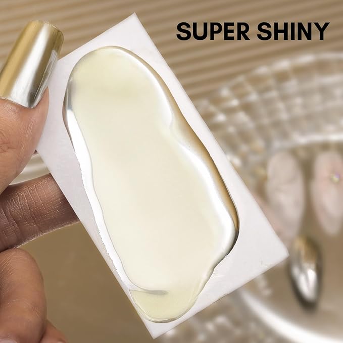 Makartt Chrome Gel Nail Polish: 8ml Metallic Gel Nail Polish, Gold 3D Metal Painting Gel for Nail Art Soak off UV/LED Glossy Mirror Effect Nail Glue Gel for Home Salon DIY Manicure