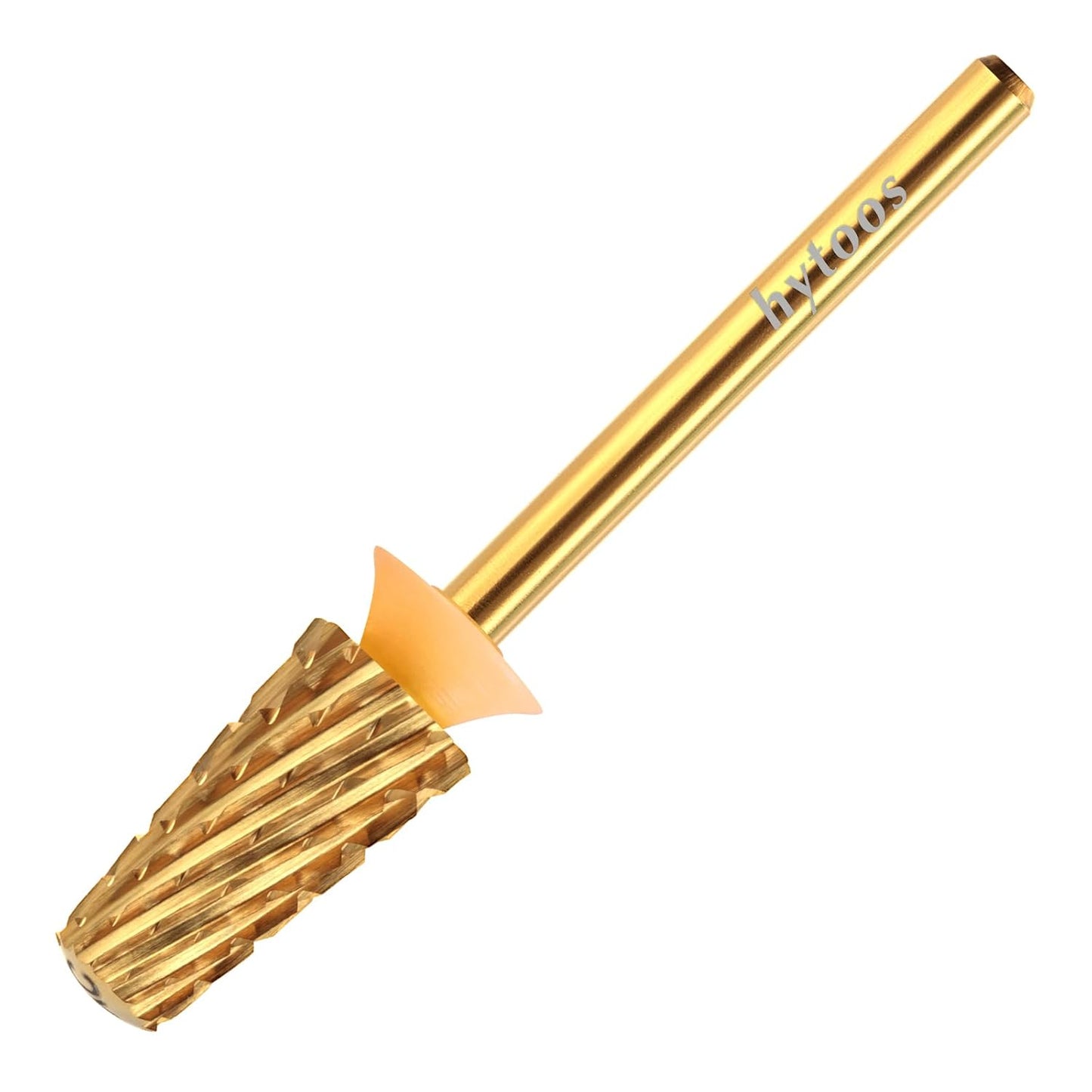 Safety Nail Drill Bits,Titanium Coating Carbide Tapered Nail Bit, 3/32 Two-way Smooth Top Rotate Drill Bits for Nails, Manicure Drills Accessories Removal Thick Gel, 2XC