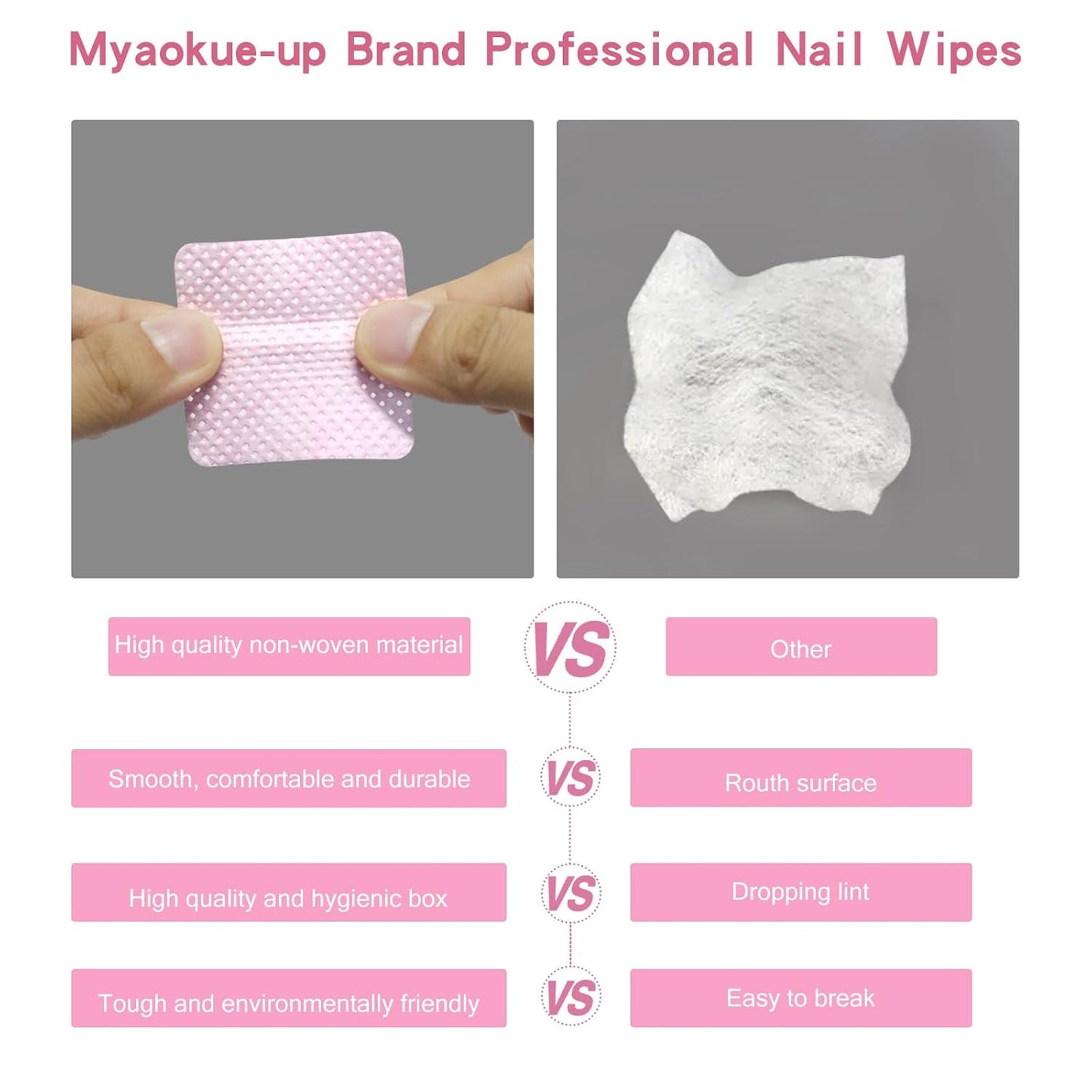 800 PCS Lint Free Nail Wipes Eyelash Extension Glue Wipes Absorbent Soft Super Non-Woven Fabric Lash Glue Wipes Nail Polish Remover Wipes for Lash Extension Supplies（Pink