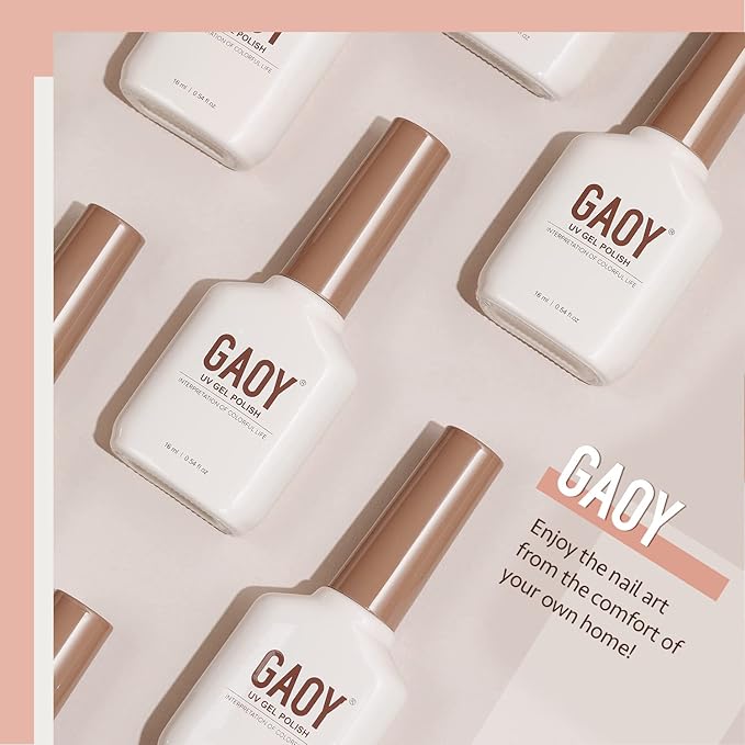 GAOY Jelly Nude Gel Nail Polish, 16ml Sheer Nautral Gel Polish, UV Light Cure for Nail Art DIY, Color 1078