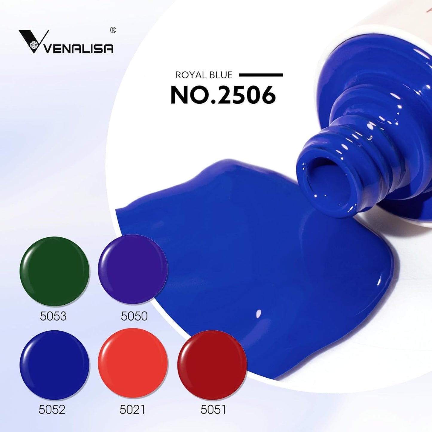 VENALISA Gel Nail Polish Set, 5 Colors 10ML Gel Polish Kit Red Orange Purple Dark Green Navy Blue Color Soak Off Salon Manicure DIY at Home Nail Art For Girls Women