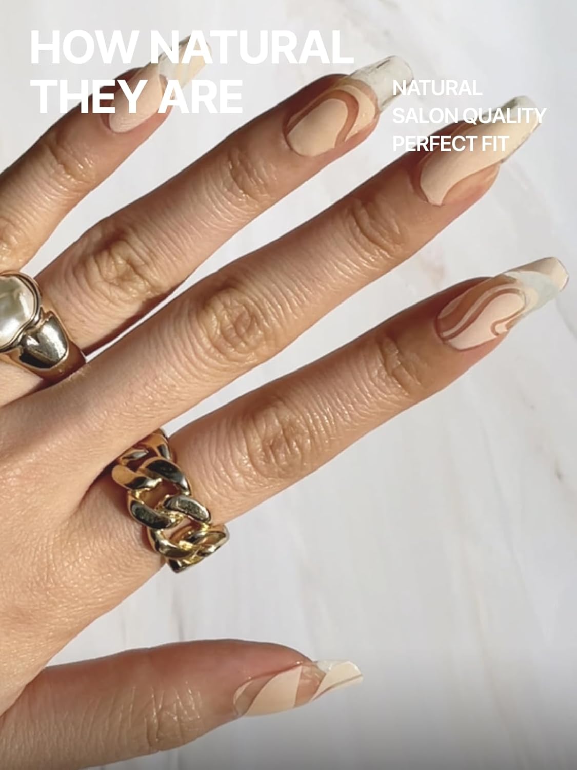 UUUUUU Semi Cured Gel Nail Strips | Salon-Quality | UV Free Gel Nail Wraps for Women | Easy Peel&Stick | Long-Lasting up to 14 Days | 28 Strips Set+File & Wipes | Gift-Ready(UGN109 Glossy & Nudy)