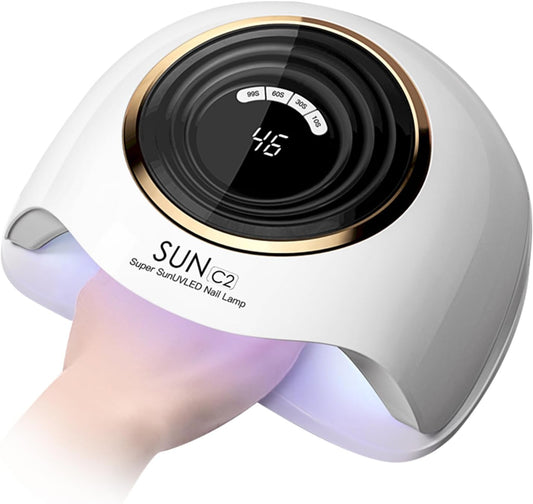 UV Light for Gel Nails, 248W Professional UV LED Nail Dryer with 63 Beads, Fast Curing Gel Polish Lamp Auto Sensor 4 Timer Setting, Nail Art Drying Tools for Home Salon Manicure