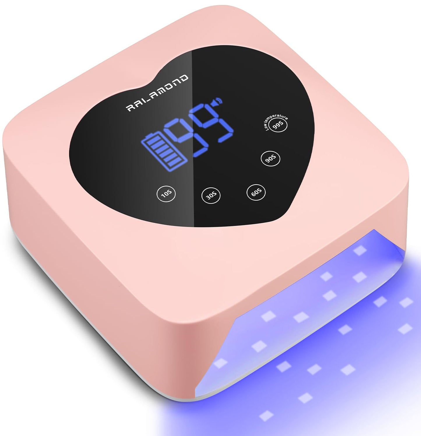 UV LED Nail Lamp, 72W Cordless UV Light for Nails, Rechargeable Nail Dryer with 5 Timer & Auto Sensor, Professional Fast Curing Gel Nail Lamp with Large Touch Display (Pink)