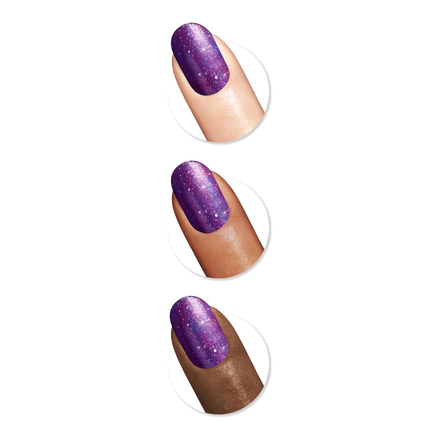 Sally Hansen Insta-Dri Crystal Nail Polish | Quick Dry, Long Lasting, Streak-Free Shine | Opaque, Shimmery | 124 Amethyst Allure | Holographic Violet Nail Color
