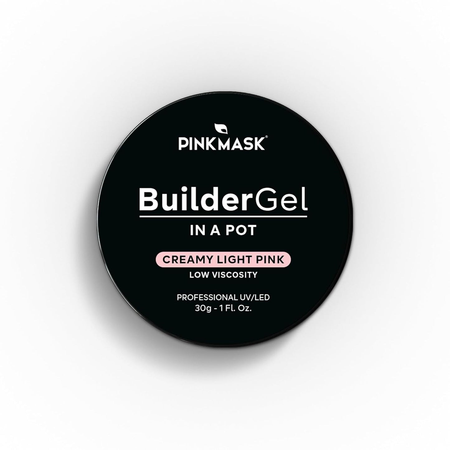 PINK MASK Builder Gel in a Pot 30g Creamy Light Pink, Nail Extension/Strengthener in a Pot, Hard Gel for Nails, Sculpting UV/LED Acrylic Manicure Nail Art