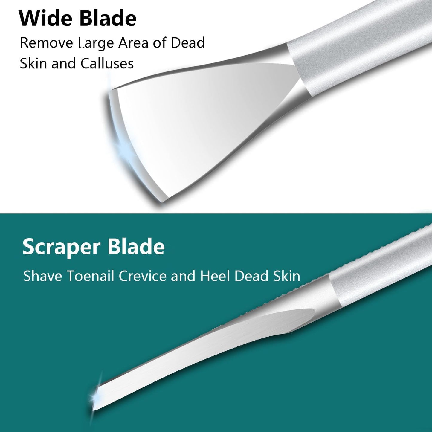 Manicure Set,Professional Pedicure Knife Set,Dead Skin Corn Foot Callus Remover Kit,Foot Care Tools for Travel or Home,Stainless Steel Foot File Rasp,Calluses Pusher (5 Pack)