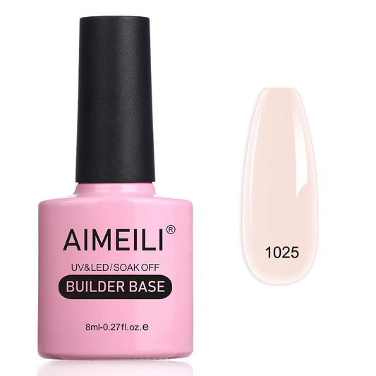 AIMEILI Builder Nail Gel, Hema Free, Cruelty Free, Vegan, Nail Strengthener Enhancement Building Rubber Base Coat for Manicure - BD1025