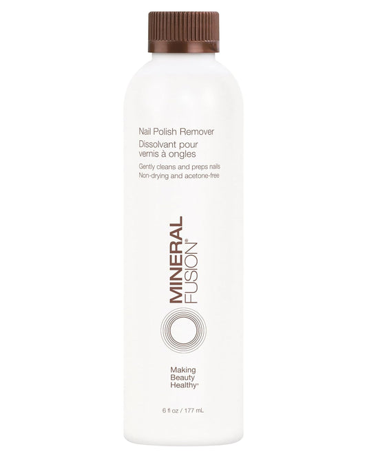 Mineral Fusion Nail Polish Remover - Acetone-Free Nail Care with Natural Solvents - Non Drying Liquid Formula - 6 fl oz