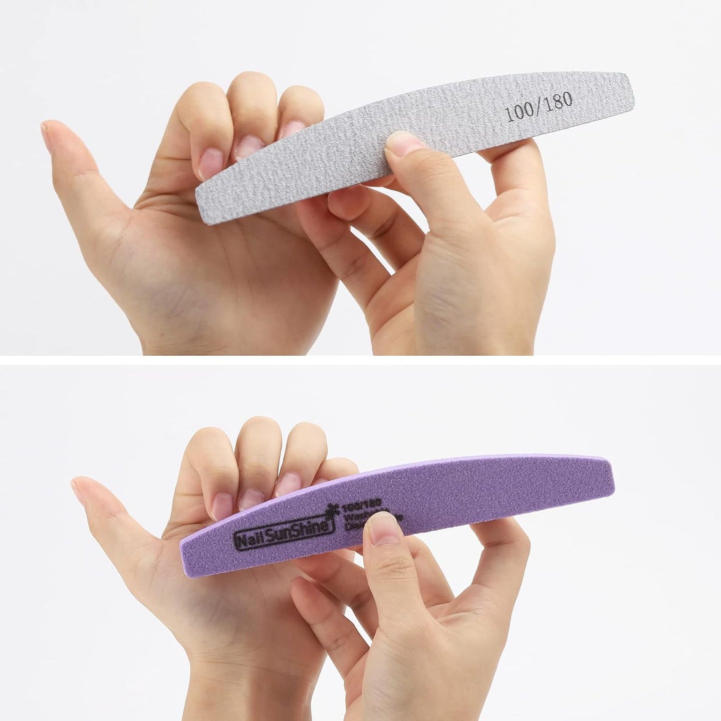 35 Count Nail Files and Buffers 100/180 Grit, Professional Sponge Nail File Manicure Tools for Natural Nails and Acrylic Nails