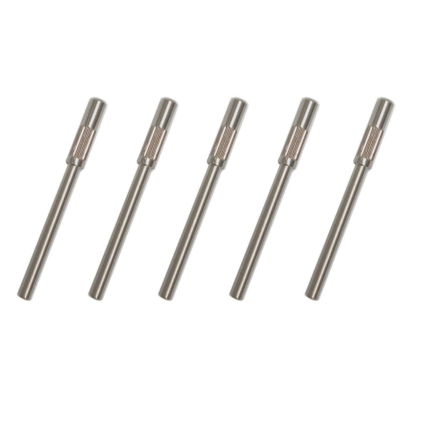 5 Pcs Mandrel Nail Drill Bits, 3.1MM Mini 3/32 Shank, Small Sanding Bands for Electric Drill File Machine, Stainless Steel Manicure Pedicure Tool Kit for Acrylic Nails