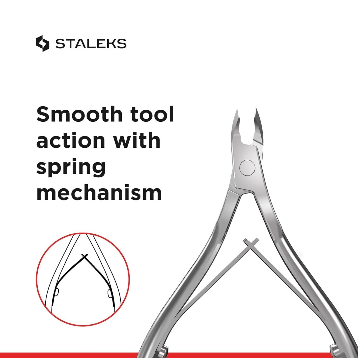 Staleks Classic 12 Cuticle Nippers – 3mm Blade – Stainless Steel – Compact Design – for Home Manicure & Pedicure