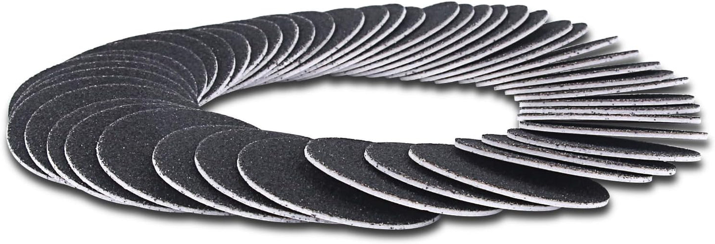 120pcs Replaceable Sandpaper Discs 80 Grit 150 Grit, Thick Self-Adhesive Replacement Sandpaper Refill Sanding Pads for Electric Foot Callus Remover Feet Sander (80 Grit +150 Grit)