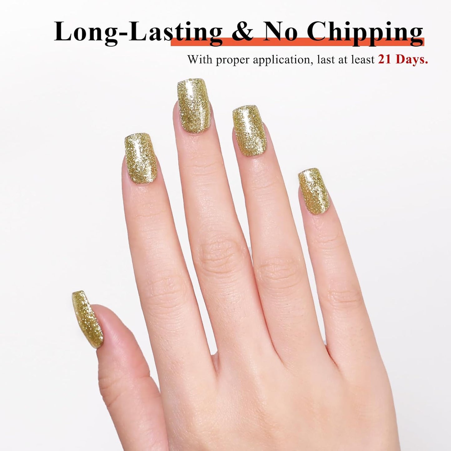 Imtiti 10ml Green Yellow Glitter Gel Nail Polish Long Lasting Soak Off UV Led Christmas Gel Polish Salon DIY at Home Gift for Women 1Pcs