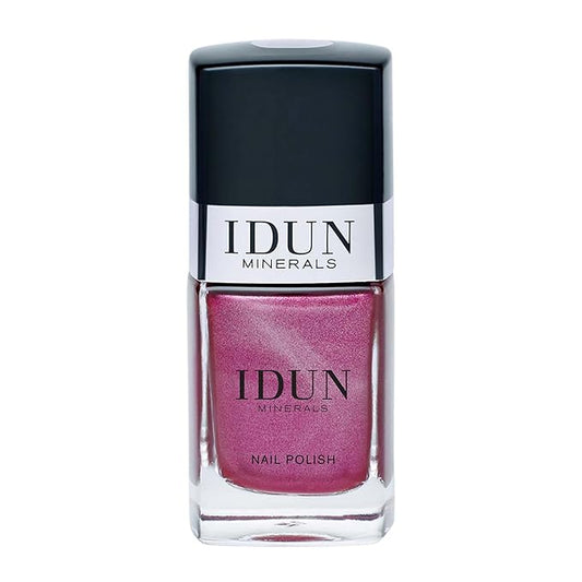 IDUN Minerals Nail Polish - Infused With Vitamins And Sweet Almond Oil - Prevents Cracking And Protects Nails - Even Lacquered Result - Obsidian - 0.37 Oz, (I0108548)