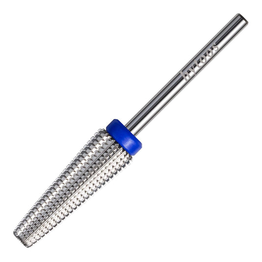 Long 5 in 1 Nail Drill Bits, 20mm Medium Straight Cut Tapered Nail Bit, 3/32 Two-way Safety Carbide Drill Bits for Nails, Electric Manicure Drills Remove Gel