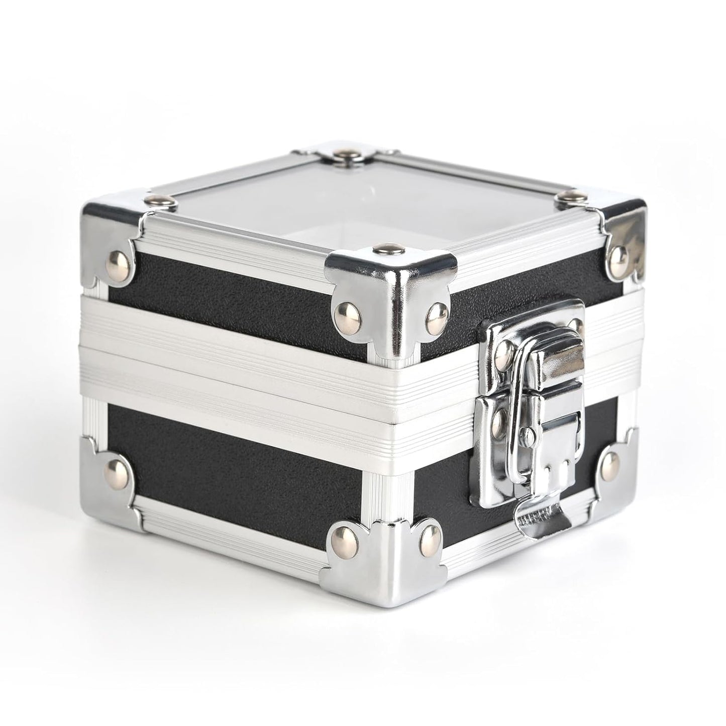 Professional 25 Holes Nail Drill Bits Box Container Nail Drill Grinding Bit Holder Nail Polish Head Storage Box Nail Tools Organizers Container Display Storage Box Manicure Tool (Black)