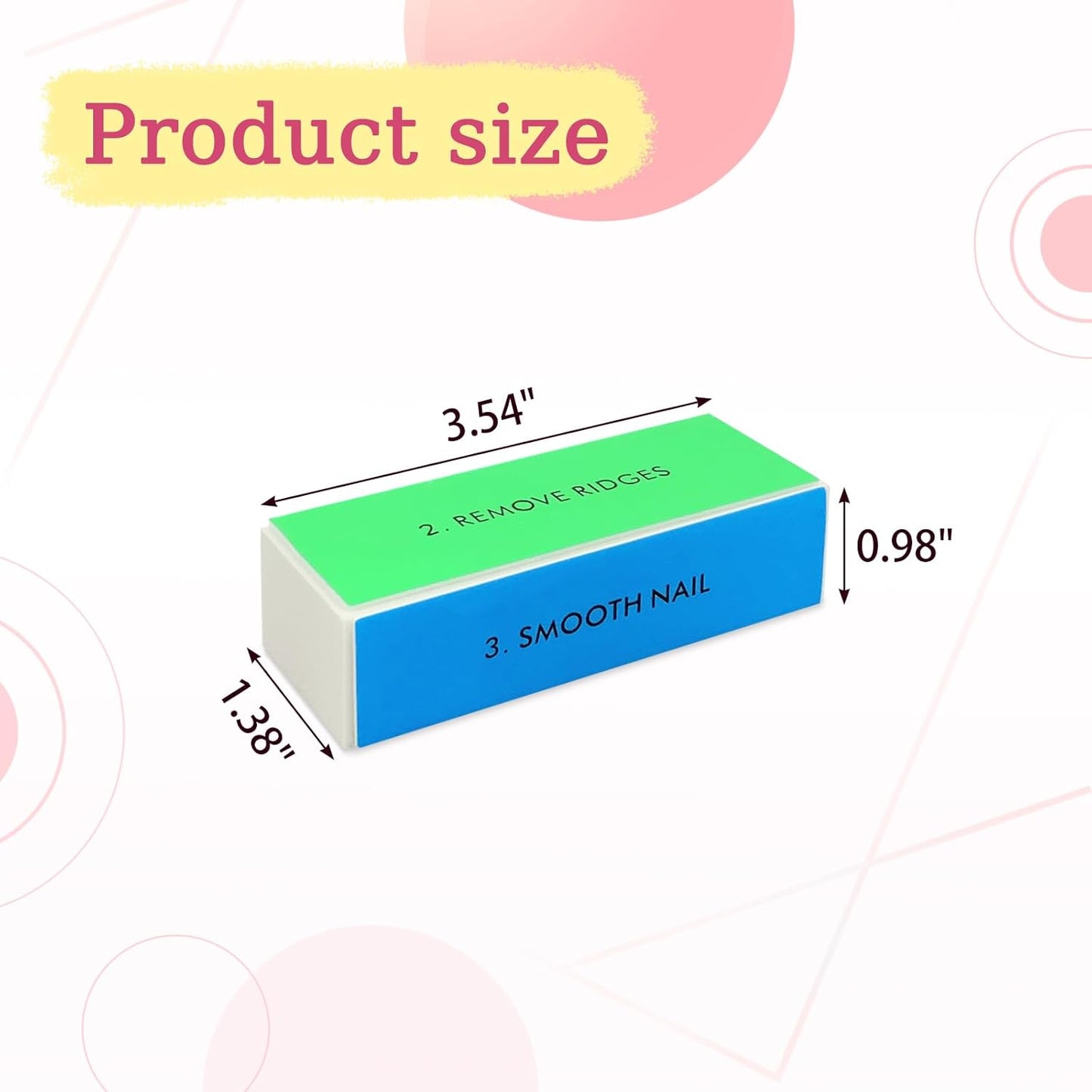 12-Piece White Sponge Nail Buffer Block, 4-Way Nail File and Buffer for Nail Care, Ideal for Salon and Home Manicures