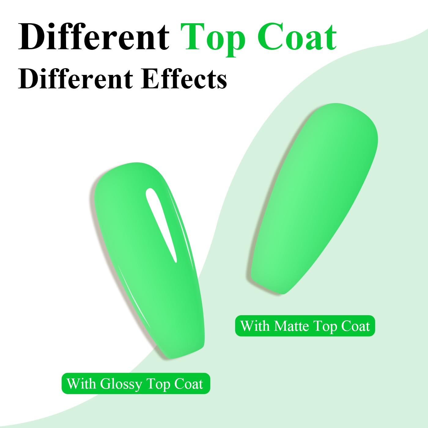Imtiti Green Gel Nail Polish, Pastel Green Gel Polish High Gloss Soak Off UV LED Spring Summer Art Manicure Salon DIY Design 10ML