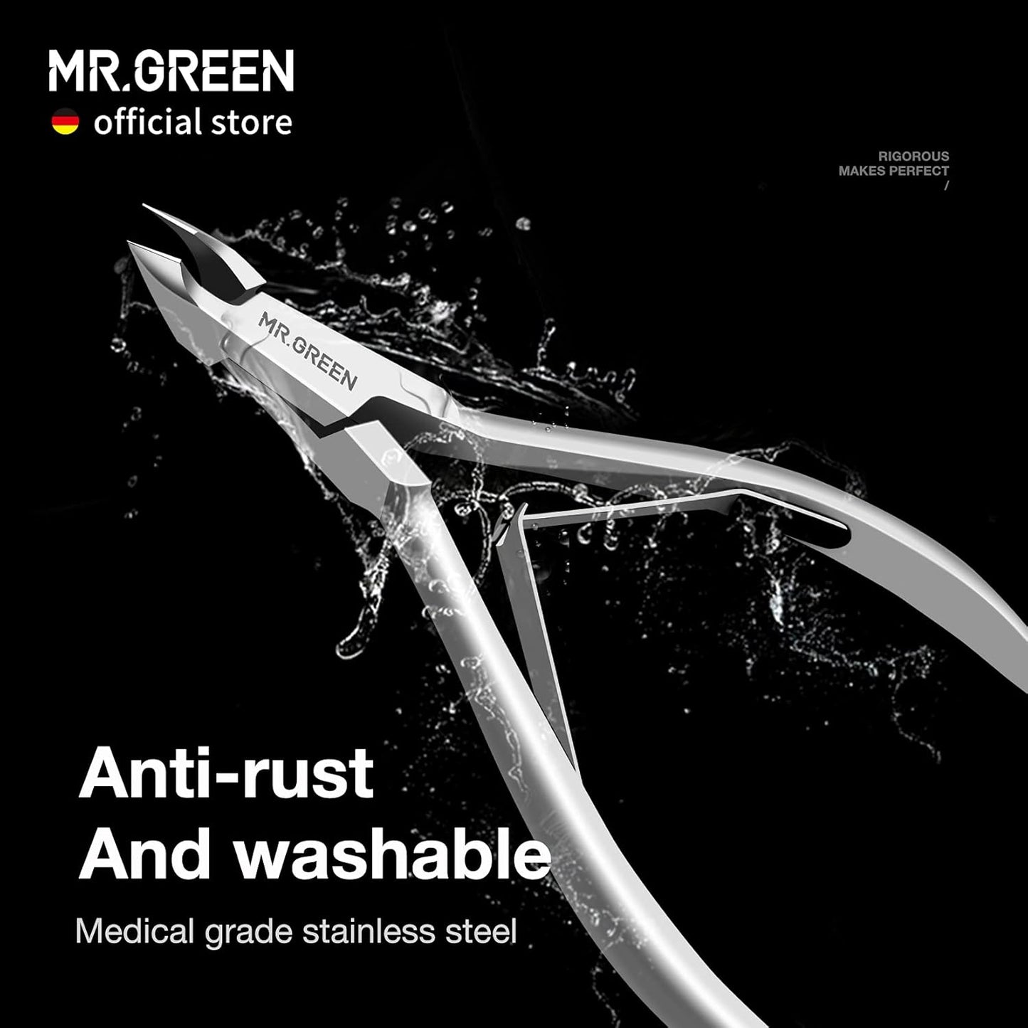 MR.GREEN Cuticle Nippers Nail Manicure Scissors Cuticle Clippers Trimmer Dead Skin Remover Stainless Steel Cutters Beauty Tool With Pusher (Mr-1028)