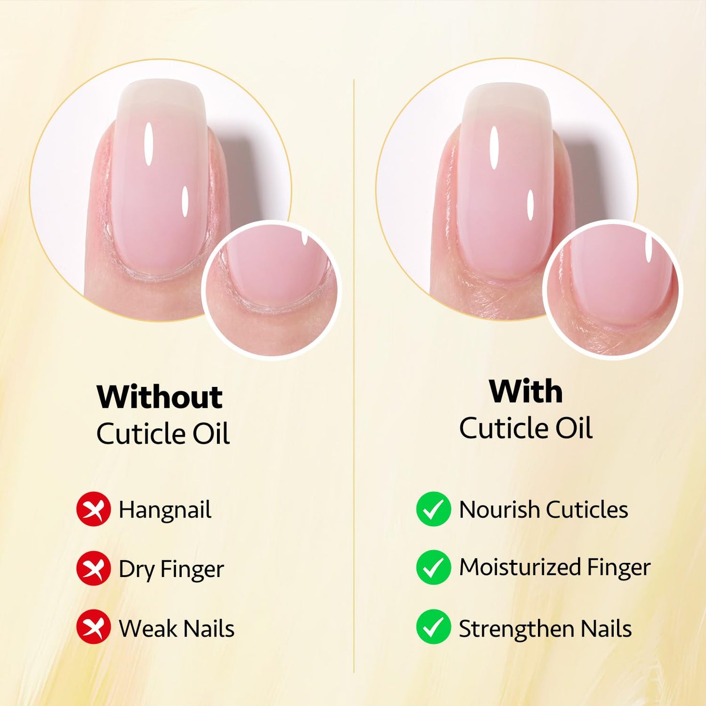 GAOY Cuticle Oil, 20ml Cuticle Care Strengthener Oil, Repair for Damaged Nails, Moisturizing to Promote Nail Growth