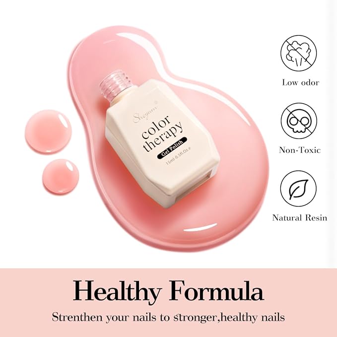 Jelly Nude Gel Nail Polish,15ml Sheer Neutral Translucent Soak Off Gel Polish, UV Light Cure for Nail Art DIY Rose Cameo X08