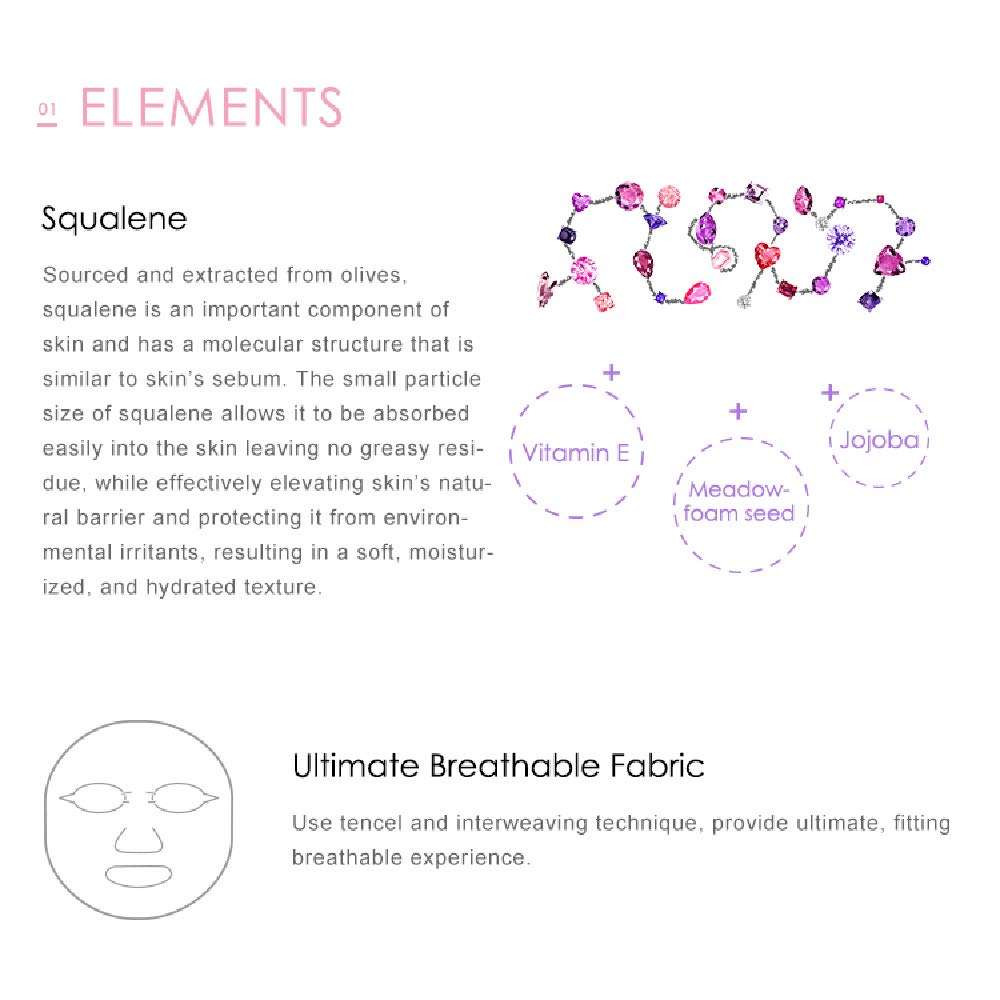 My Beauty Diary Squalene Restorative Hydrating Facial Mask (3 Boxes x 8pcs) + Rejuvenate Revital Rock Rose Facial Mask (1 Box x 2pcs)- Revitalizing & Firming Mask for Dry Skin & All Skin Types