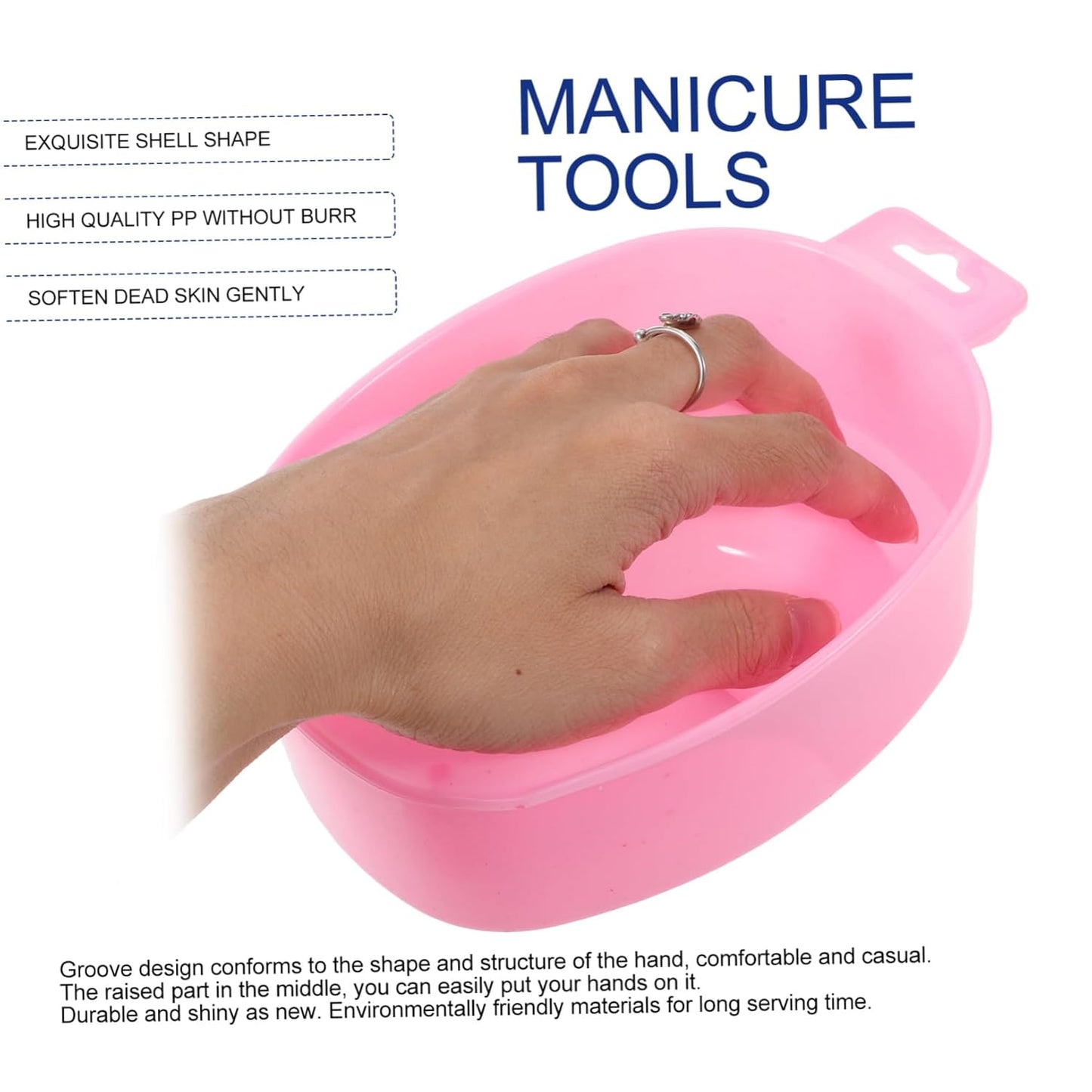 Soaking Bowl Nail Removal Manicure Care Rectangular Nail Art Bowl Professional Home Use