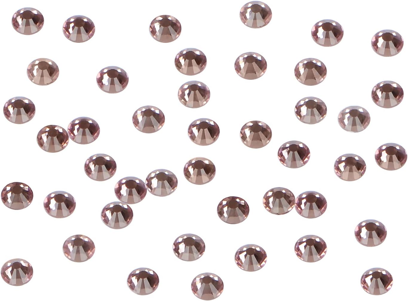 2880PCS Art Nail Rhinestones Non Hotfix Glue Fix Round Crystals Glass Flatback for DIY Jewelry Making with one Picking Pen (ss5 2880pcs, Lt. Amethyst)