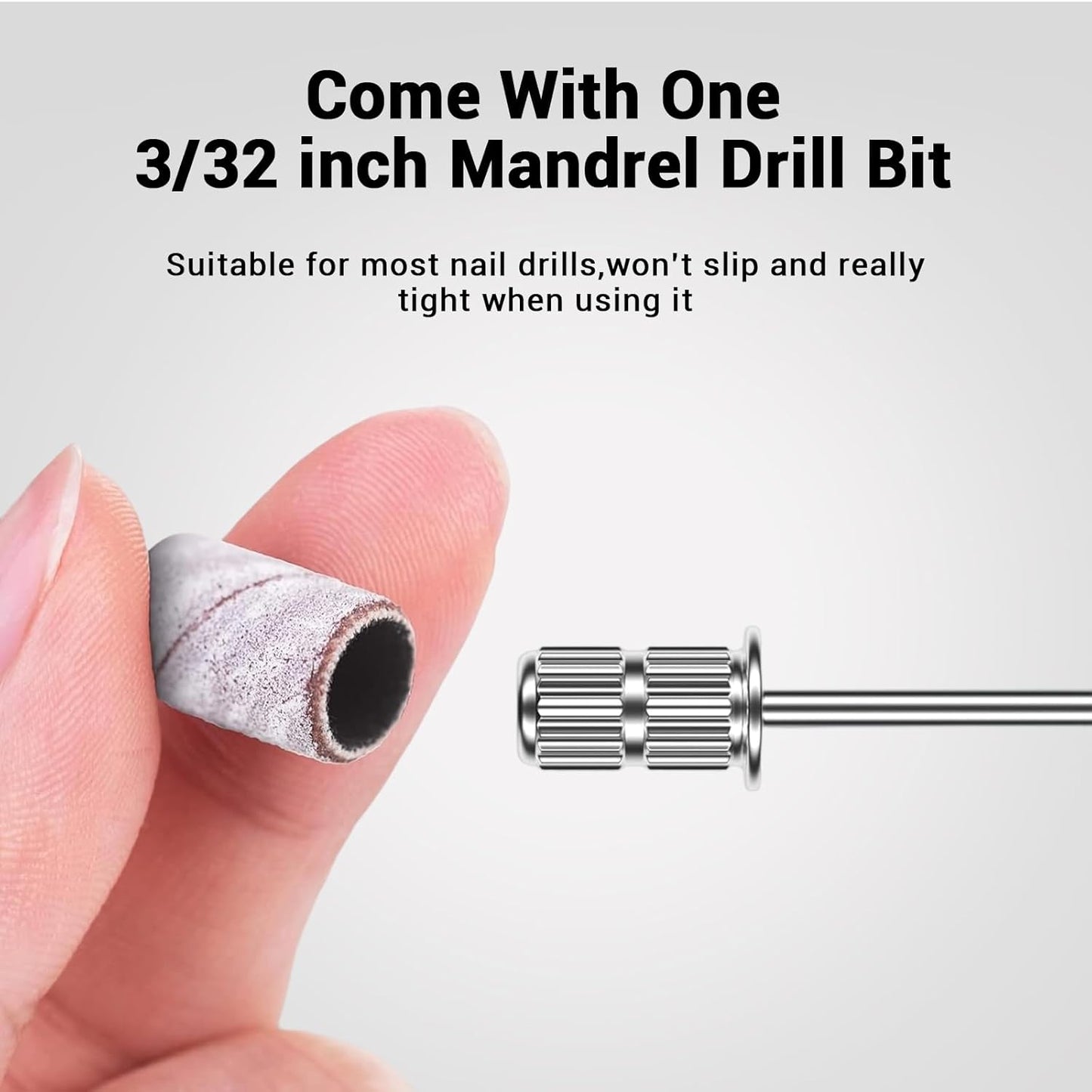 MelodySusie 100 Pcs Nail Drill Bits Sanding Bands for Nail Drill 240 Extreme Fine Grit Nail File Sanding Bands for Acrylic Nails Gel Manicures and Pedicure