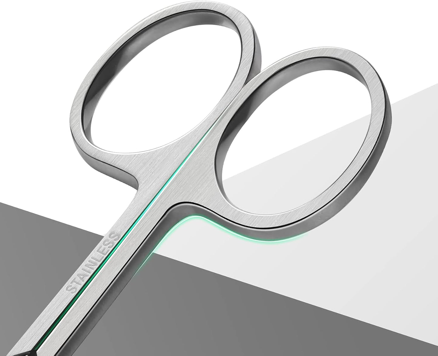 BEZOX Premium Nail Scissors 2PCS, Professional Curved and Stright Manicure Scissors - Multi-purpose Stainless Steel Beauty Grooming Scissor for Nail, Facial Hair, Eyebrow, Eyelash, Dry Skin