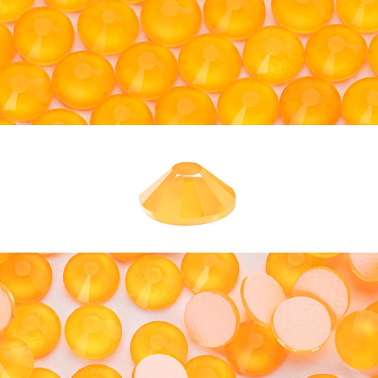 Novani 3000 Pieces Flatback Rhinestones Glass Round Gems Neon-Orange Crystals for Nail Art DIY Crafts Clothes Shoes,SS16,3.8-4.0mm