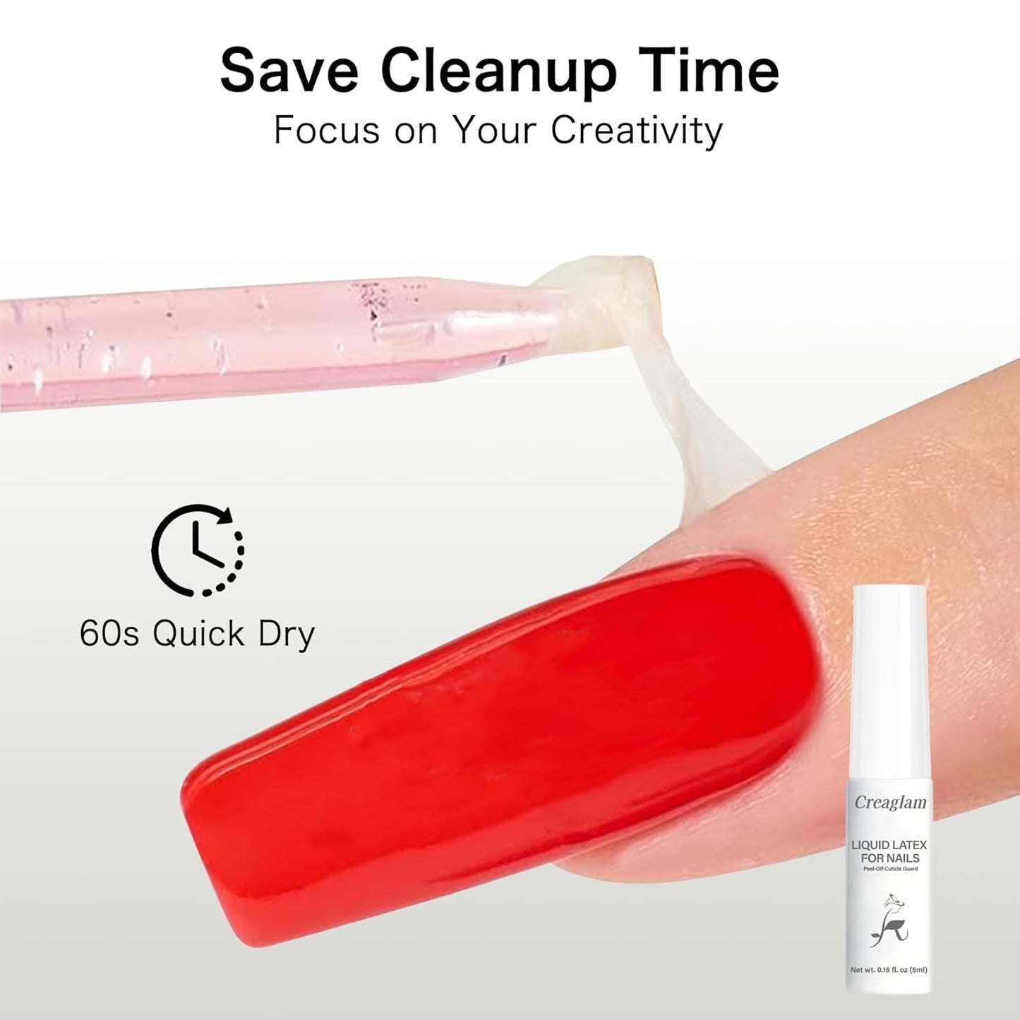 Liquid Latex for Nails - 2-Pack Set - Quick-Dry, Peel Off Cuticle Guard & Nail Polish Barrier Protector for Flawless Manicures & Nail Art (2 x 5ML Bottles)