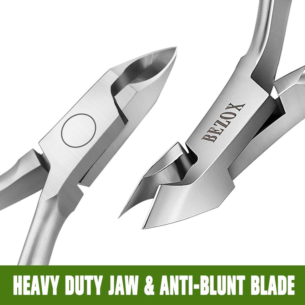 BEZOX Cuticle Clippers - Stainless Steel Professional Cuticle Cutter Hangnails Trimmers - Full Jaw Manicure Cuticle Nipper(6mm)