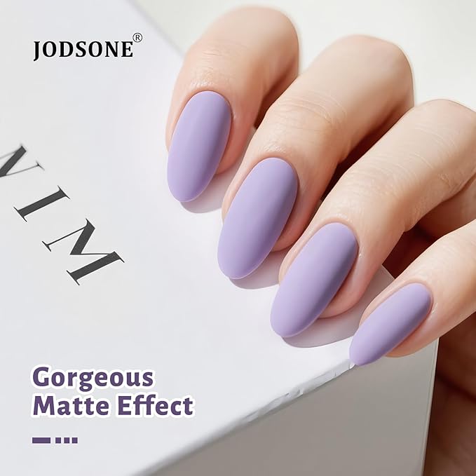 JODSONE Muted Purple Gel Nail Polish 10ml Soak Off LED Nail Polish Muted Purple Nail Color Salon Quality Long-Lasting Low Odor Need U V Lamp Curing