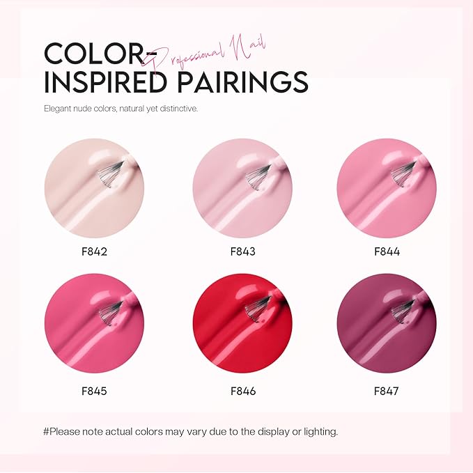 Morovan Fingernail Nail Polish Set: Hot Pink Nail Polish Kit Air Quick Dry Regular Finger nail Polish Pack for Women Gift Holiday