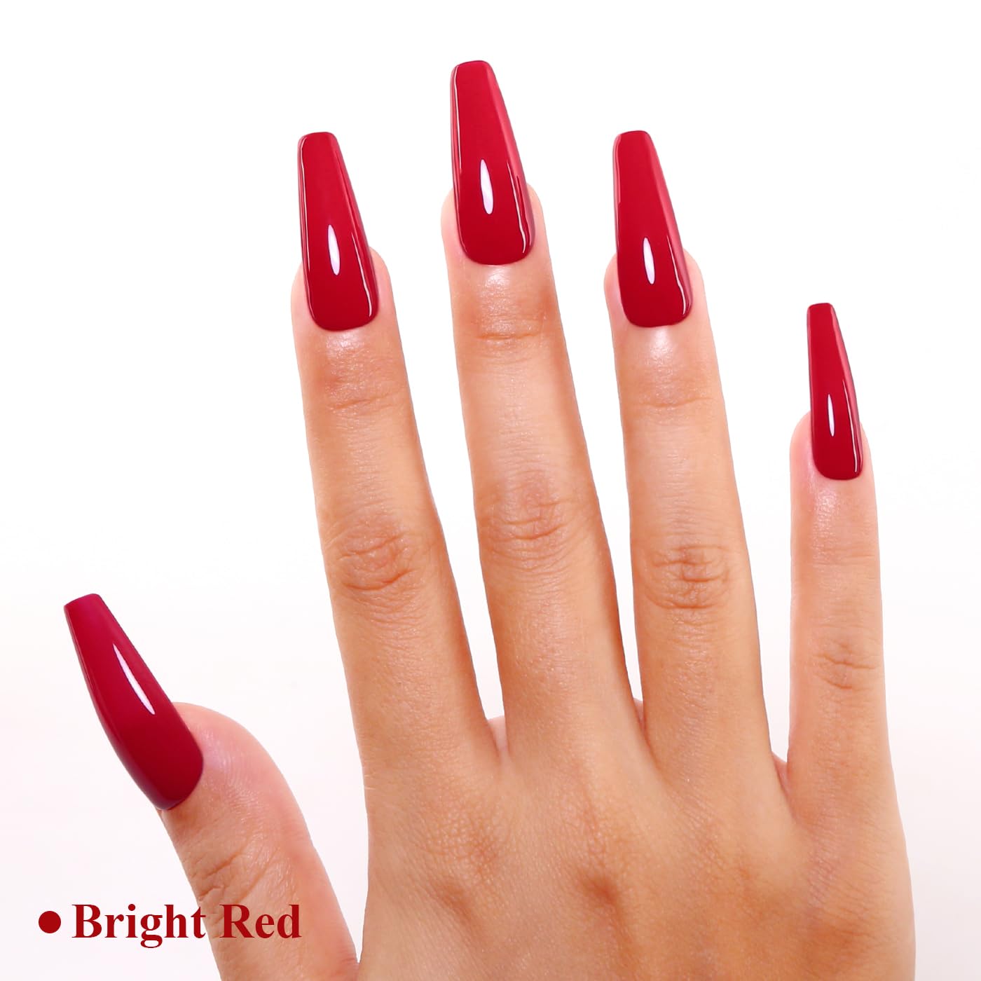 Imtiti Red Gel Nail Polish, Deep Red Gel Polish High Gloss Soak Off UV LED Nail Gel Polish Autumn Winter Gel Polish Nail Art Manicure Salon DIY Design Gel Nail 10ML