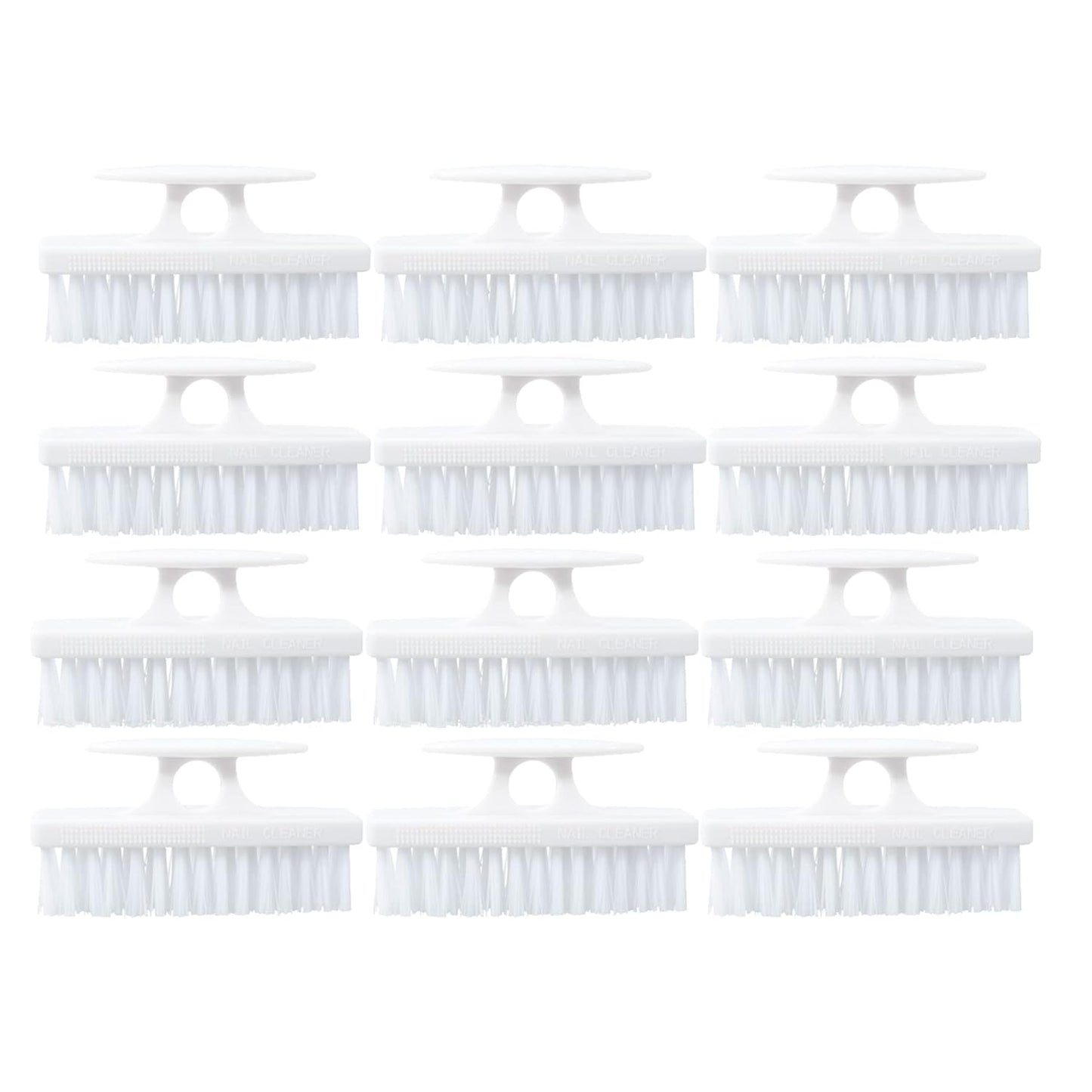 Nail Brush for Cleaning Fingernails, Nail Scrubber Brush, Toe Foot Hands Fingernail Brush Cleaner- Small Scrub Brush- All-Purpose Stiff Cleaning Brush (12 Pack, White)