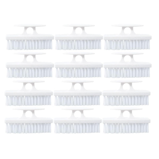 Nail Brush for Cleaning Fingernails, Nail Scrubber Brush, Toe Foot Hands Fingernail Brush Cleaner- Small Scrub Brush- All-Purpose Stiff Cleaning Brush (12 Pack, White)