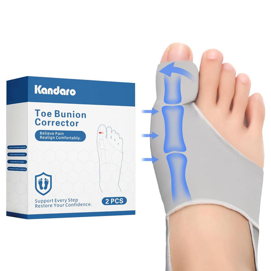 2-Pack Bunion Corrector for Women & Men – Toe Straightener & Spacers, Relieves Bunion, Hallux Valgus & Pain – Comfortable & Breathable, Day & Night Use