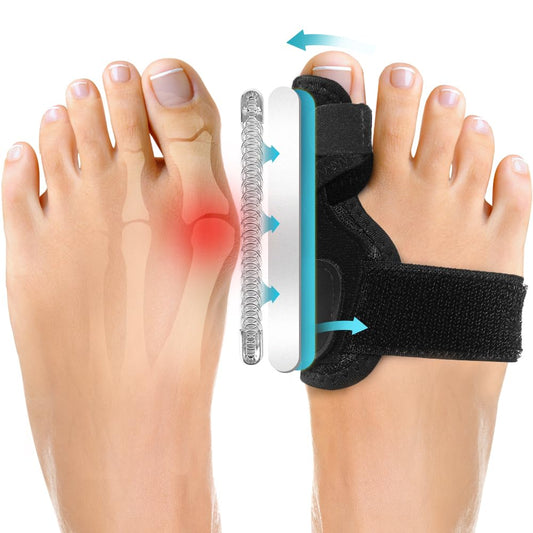 FORTEMOTUS Bunion Corrector, Two Level Bunion Splint Big Toe Separator for Pain Relief, Hallux Valgus, Overlapping toe, Big Toe Straightener Day & Night Support for Women & Men (2 Pics)
