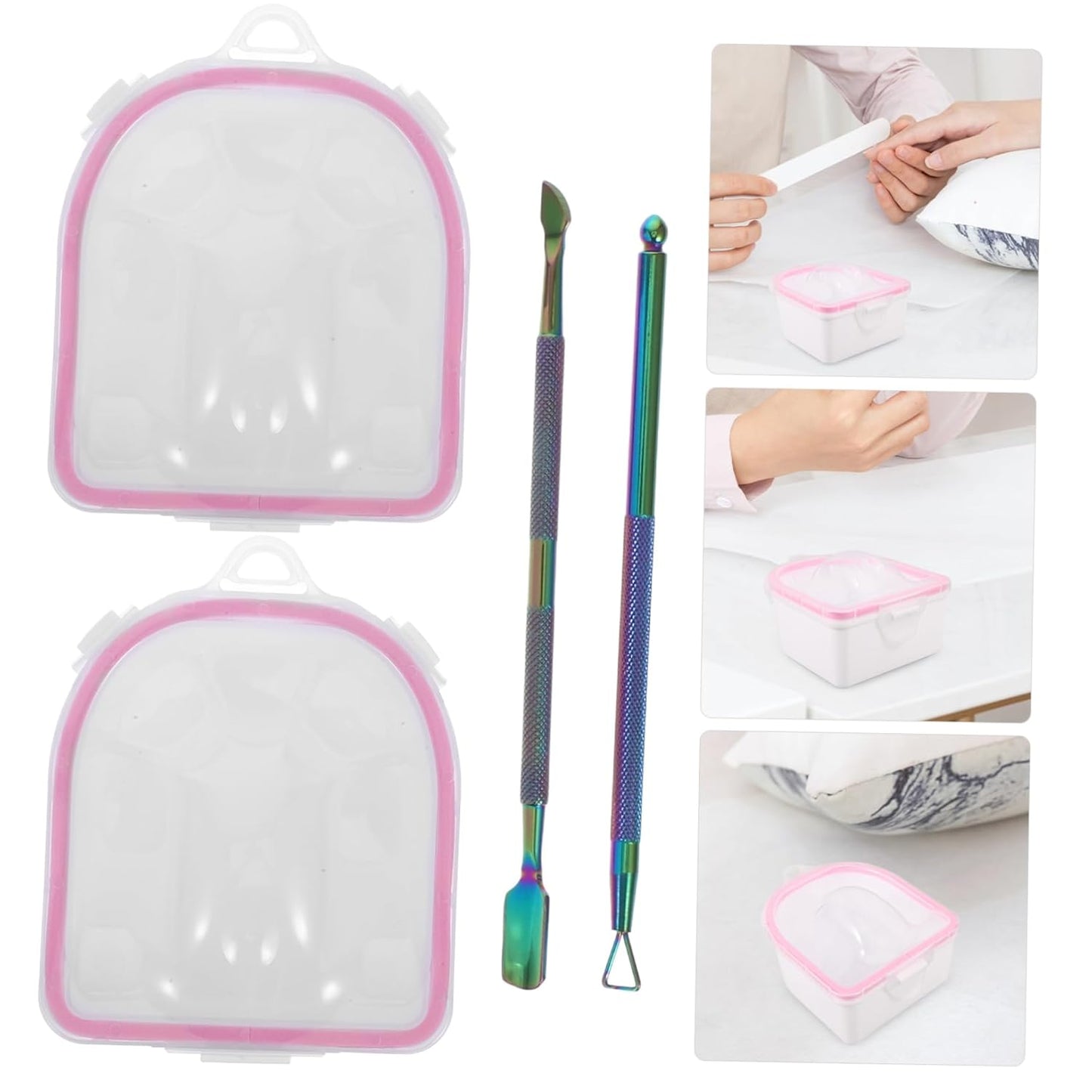 Nail Art Supplies Soak off Bowl Set Manicure Bowl Nail Polish Remover Tool for Hands