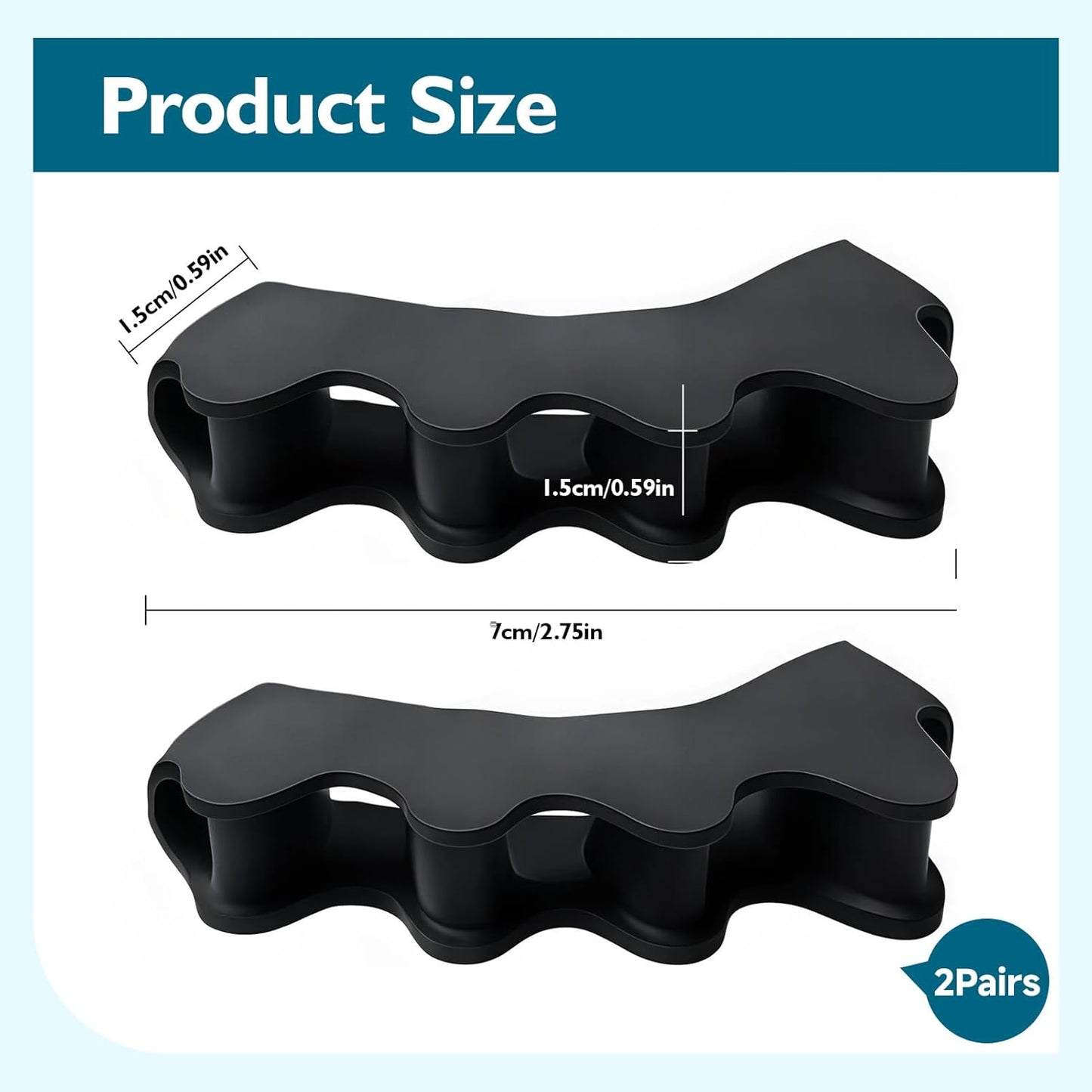 2Pcs Toe Spacers for Women and Men
