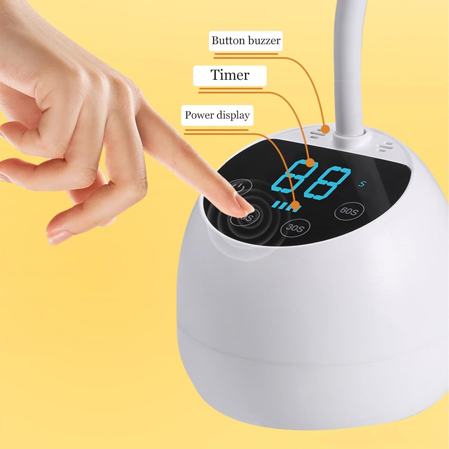 36W Mini UV Light for Nails with Smart Sensor Charging Cordless Rechargeable 360° Adjustable Nail Dryer for Salon & Home Use Portable Nail Polish Flash Curing Tool