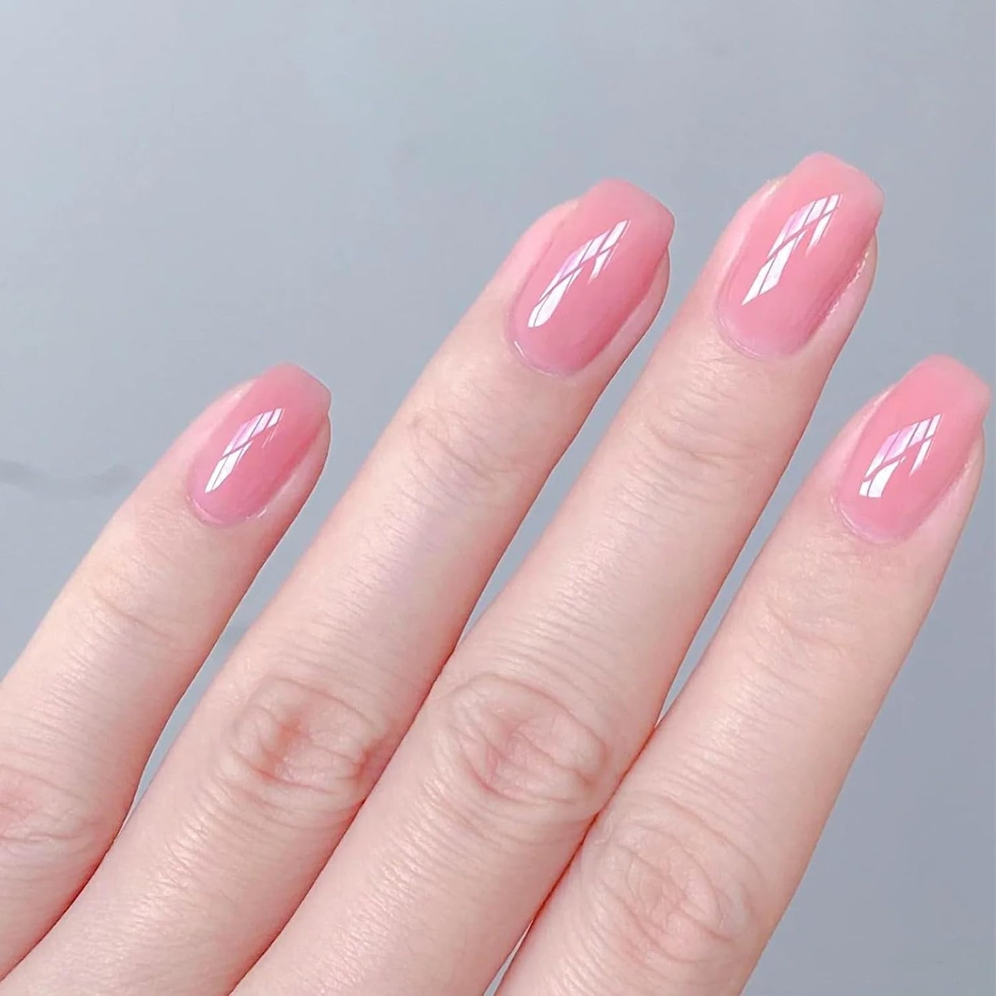 COSMOO 12ml Jelly Pink Nail Polish, Girl's Pink Long-Lasting Quick Dry Nail Lacquer for Nail Art Varnish, 0.41 fl oz